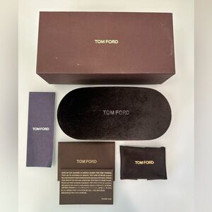 TOM FORD Authentic Case for Sunglasses Box Lens Clean Cloth Authentication Card